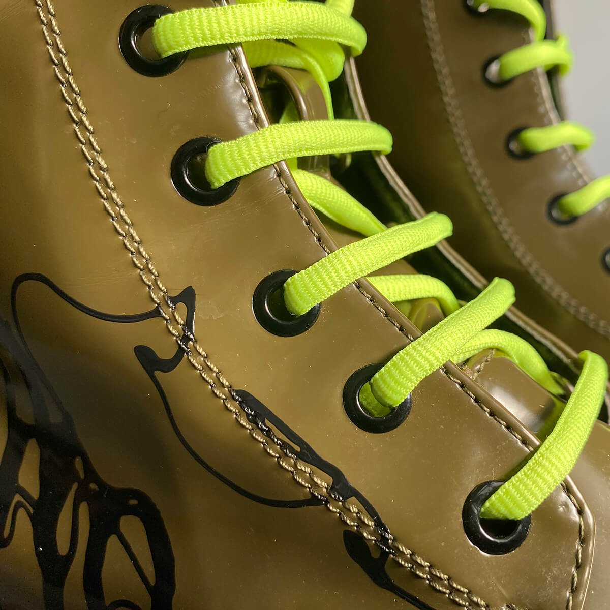 Toxic Sludge Combat Boots // 1-of-1