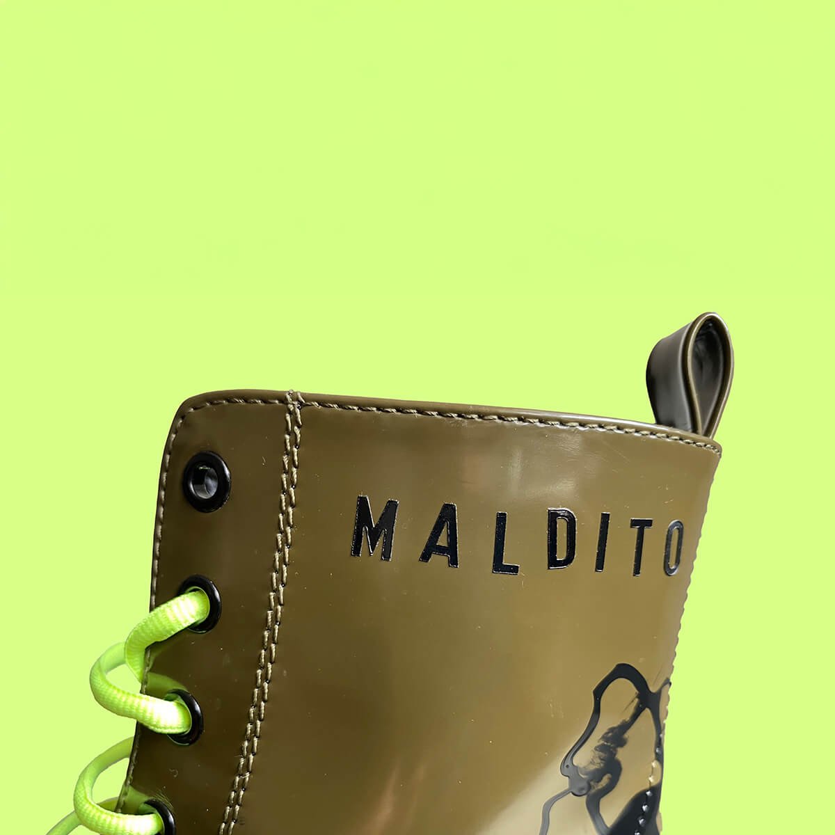 Toxic Sludge Combat Boots // 1-of-1